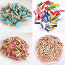 Assorted colorful heart mini wooden clips bedroom photo decor