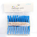 Assorted colorful heart mini wooden clips bedroom photo decor