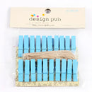Assorted colorful heart mini wooden clips bedroom photo decor