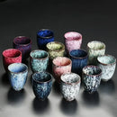 Assorted crackle glaze ceramic kung fu tea cups dining room set