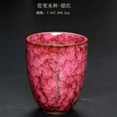 Assorted crackle glaze ceramic kung fu tea cups dining room set