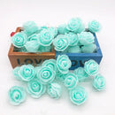 Assorted white & pink handmade foam rose flower heads wedding decor