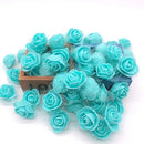 Assorted white & pink handmade foam rose flower heads wedding decor
