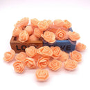 Assorted white & pink handmade foam rose flower heads wedding decor