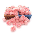 Assorted white & pink handmade foam rose flower heads wedding decor