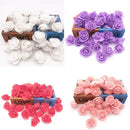 Assorted white & pink handmade foam rose flower heads wedding decor