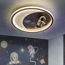 Astronaut crescent moon led ceiling light for boys room