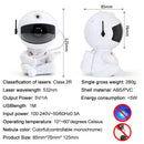 Astronaut white galaxy star night light bedroom projector