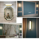 Modern minimalist gold led wall lamp bedroom cylindrical sconce