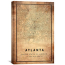 Atlanta Vintage Map Canvas