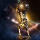 Atlas resin statue bronze greek titan celestial globe living room decor