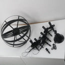 Atomic black iron pendant light living room eight bulb chandelier
