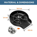 Automatic black plastic glass rinser for kitchen home bar