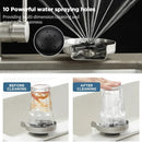 Automatic black plastic glass rinser for kitchen home bar