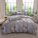 Autumnal leaf cream brushed cotton duvet cover set bedroom