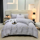 Autumnal leaf cream brushed cotton duvet cover set bedroom