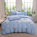Autumnal leaf cream brushed cotton duvet cover set bedroom