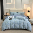 Autumnal leaf cream brushed cotton duvet cover set bedroom