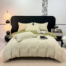 Autumnal leaf cream brushed cotton duvet cover set bedroom
