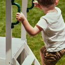 Aloe Wooden Outdoor Playhouse – Slide, Water Wheel Station & Steering Wheel for Toddlers