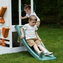Aloe Wooden Outdoor Playhouse – Slide, Water Wheel Station & Steering Wheel for Toddlers