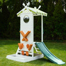 Aloe Wooden Outdoor Playhouse – Slide, Water Wheel Station & Steering Wheel for Toddlers