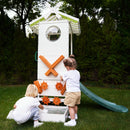 Aloe Wooden Outdoor Playhouse – Slide, Water Wheel Station & Steering Wheel for Toddlers