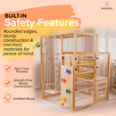 Alpine | Adjustable Indoor Jungle Gym with Slide, Climbing Wall & Monkey Bars