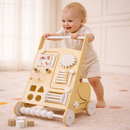 White Wooden Baby Push Walker | Activity Walker for First Steps