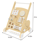 White Wooden Baby Push Walker | Activity Walker for First Steps