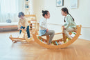 Bailis | 3-in-1 Wooden Climbing Arch, Rocker and Seesaw for Toddlers