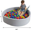 Large Foam Ball Pit with 400 Balls | 51" Square Soft Play Ball Pit for Toddlers (Climber Not Included)