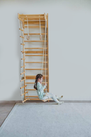 Betula 95" | Swedish Wall Ladder, Indoor Wooden Climber for Kids