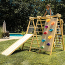 Chestnut | 8-in-1 Foldable Wooden Jungle Gym for Toddlers, Indoor or Outdoor
