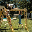 Chestnut | 8-in-1 Foldable Wooden Jungle Gym for Toddlers, Indoor or Outdoor