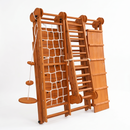 Chestnut | 8-in-1 Foldable Wooden Jungle Gym for Toddlers, Indoor or Outdoor