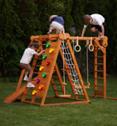 Chestnut | 8-in-1 Foldable Wooden Jungle Gym for Toddlers, Indoor or Outdoor
