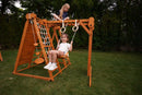 Chestnut | 8-in-1 Foldable Wooden Jungle Gym for Toddlers, Indoor or Outdoor