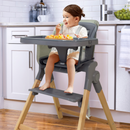 Clover Wooden Baby High Chair | Montessori Feeding Chair with Tray, Adjustable Footrest & 5-Point Harness