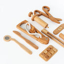 Wooden Doctor Play Set for Kids | 8-Piece Montessori Pretend Play Medical Kit with Stethoscope