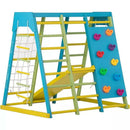 Magnolia | Indoor Wooden Jungle Gym with Monkey Bars, Rock Wall & Swing