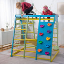 Magnolia | Indoor Wooden Jungle Gym with Monkey Bars, Rock Wall & Swing