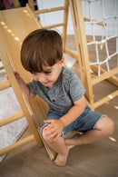 Magnolia | Indoor Wooden Jungle Gym with Monkey Bars, Rock Wall & Swing