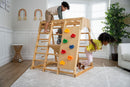 Magnolia | Indoor Wooden Jungle Gym with Monkey Bars, Rock Wall & Swing
