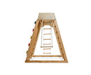 Magnolia | Indoor Wooden Jungle Gym with Monkey Bars, Rock Wall & Swing