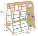 Magnolia | Indoor Wooden Jungle Gym with Monkey Bars, Rock Wall & Swing