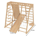 Magnolia | Indoor Wooden Jungle Gym with Monkey Bars, Rock Wall & Swing