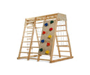 Magnolia | Indoor Wooden Jungle Gym with Monkey Bars, Rock Wall & Swing