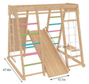 Magnolia | Indoor Wooden Jungle Gym with Monkey Bars, Rock Wall & Swing