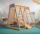 Magnolia | Indoor Wooden Jungle Gym with Monkey Bars, Rock Wall & Swing